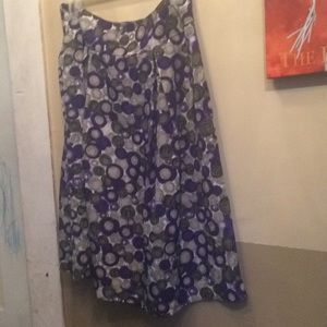 Blue and Gray Patterned Skirt